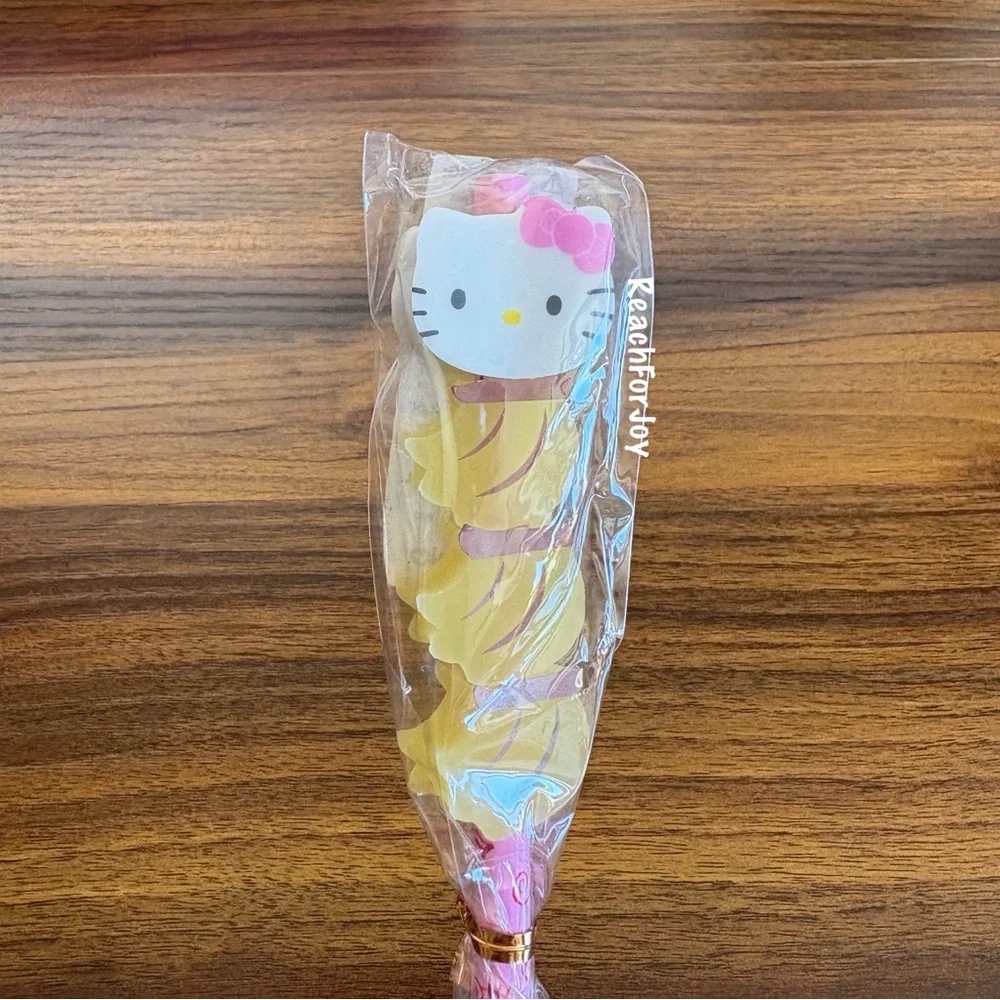 Hello Kitty Sanrio Pencil 2010 Wood #2 Pencil Banana Erasers Pink Red Music Note